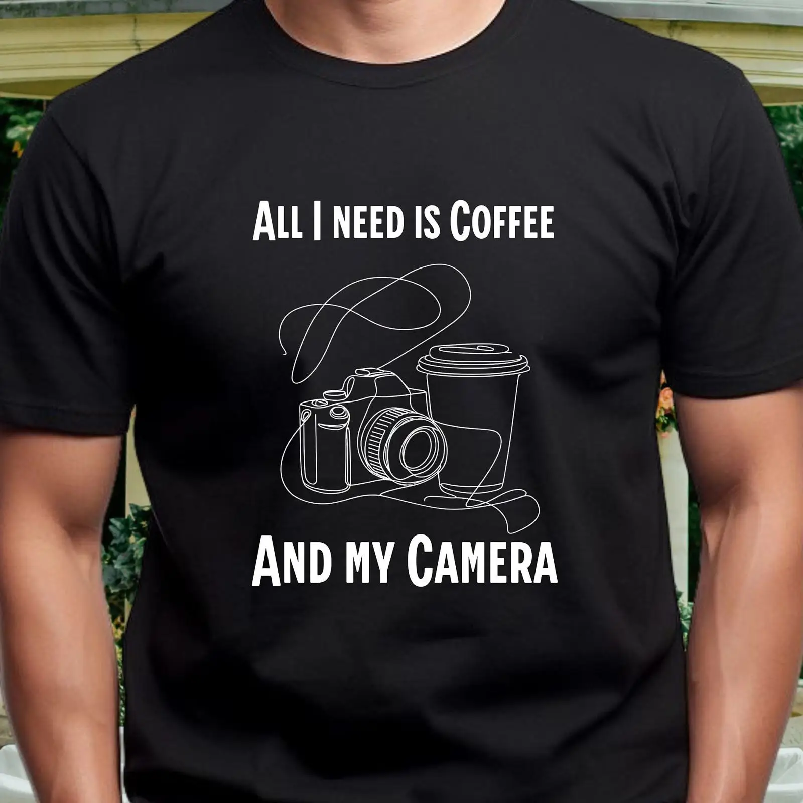 Vintage Fashion Photographers - コーヒーとカメラ T シャツ フォトグラファー ヴィンテージ ウォッシュド
