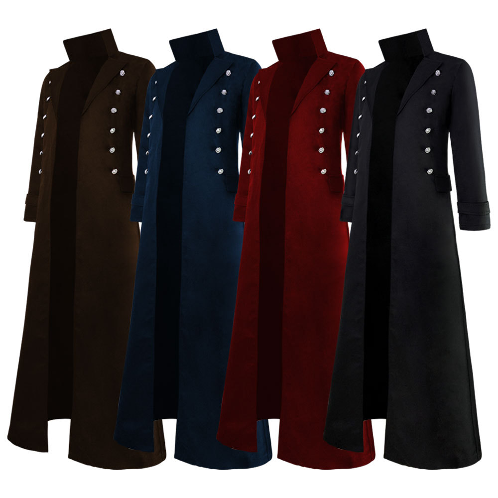 Vintage Fashion Revival - 新しいゴシックリバイバルダブルブレストヴィンテージコートステージコスプレ衣装大きいサイズ中世スタイルの女性のファッショントレンド