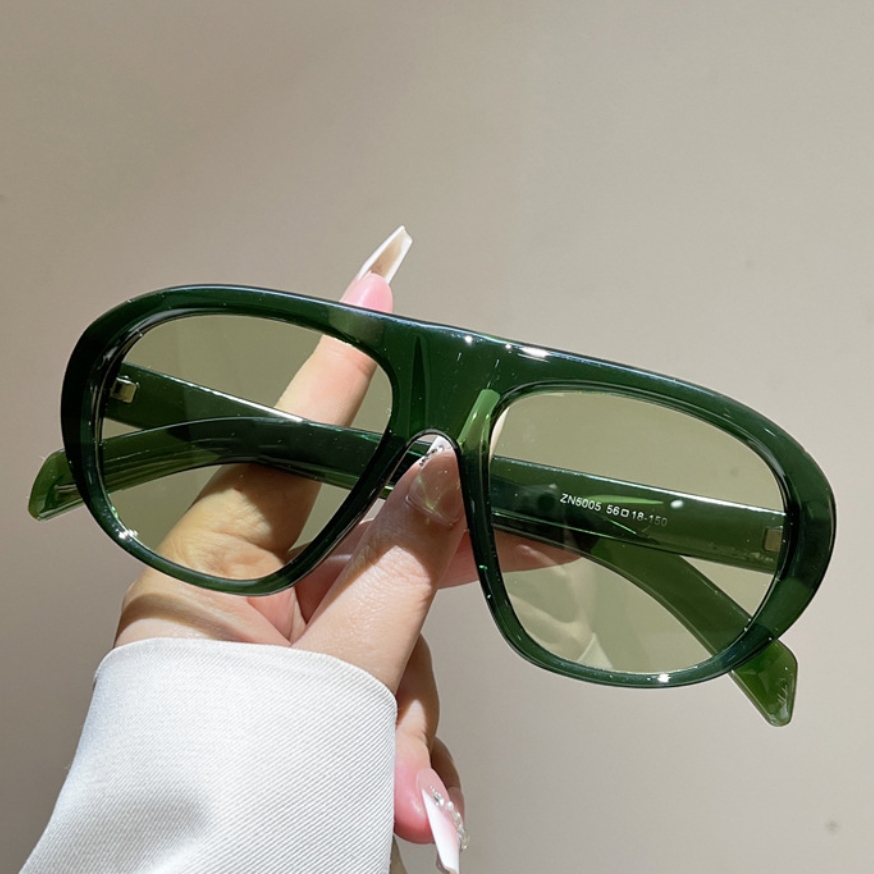 Vintage Fashion Brands - 新しい特大パイロットサングラス女性男性ヴィンテージブランドサングラス女性トレンディな高級ブランドデザイナーアウトドアシェード