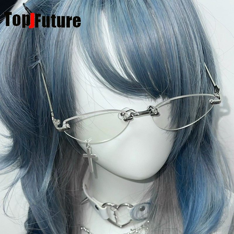 Vintage Fashion Y2K - Y2K ガール オルタナティブ サブカルチャー ミニマリスト リムレス