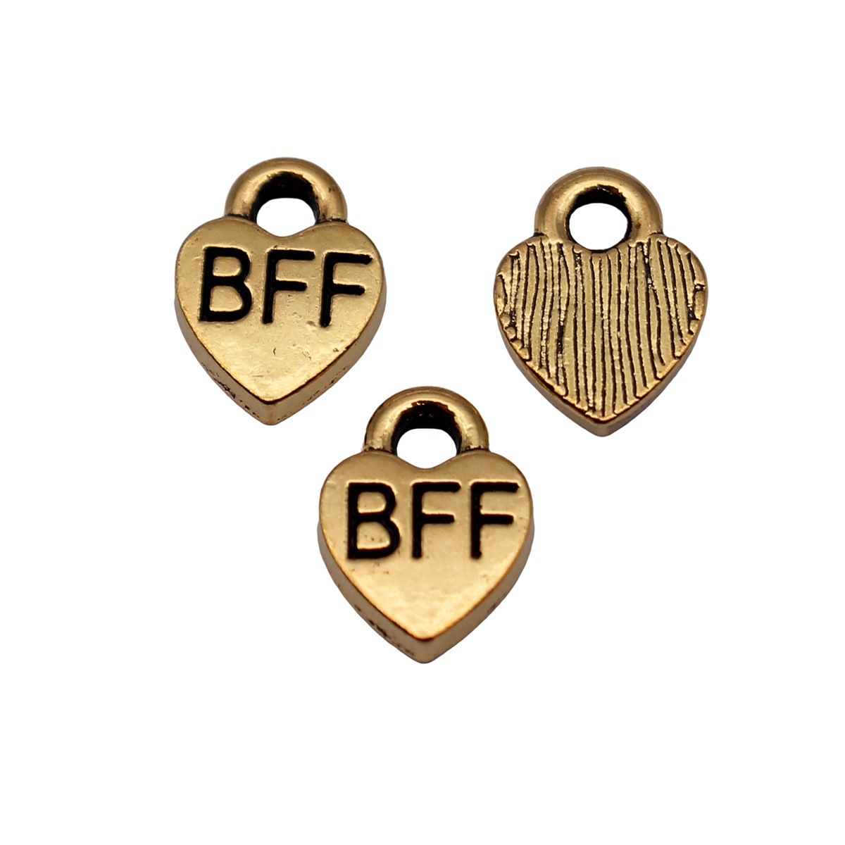40 個 9.3x7mm アンティークゴールドカラー Bff - Vintage Fashion Online のレビューと価格