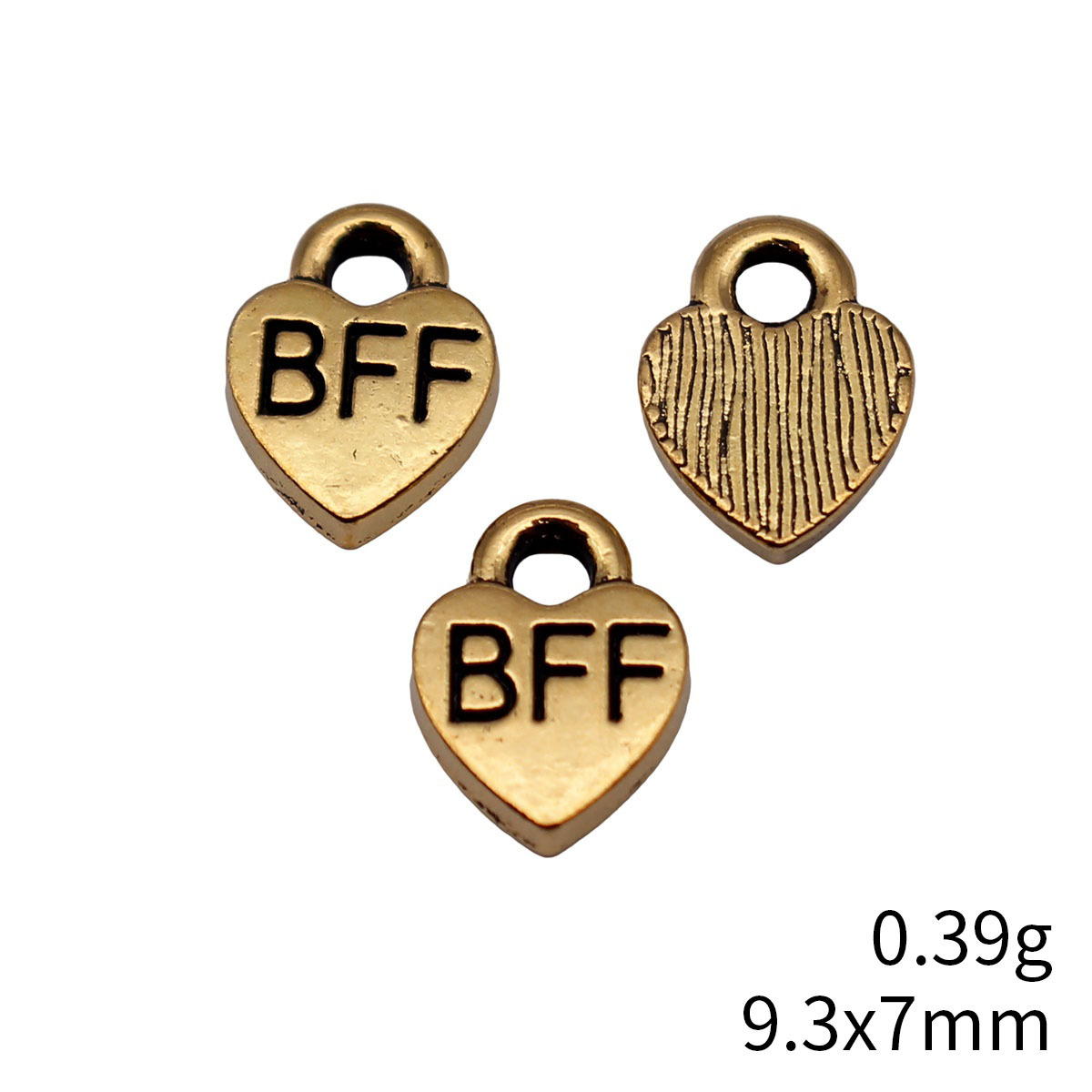 40 個 9.3x7mm アンティークゴールドカラー Bff - Vintage Fashion Online のレビューと価格