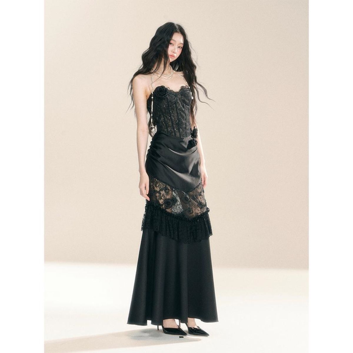 ヴィンテージゴシックグランジ Y2k レースドレス女性ダーク - Vintage Fashion Y2K のレビューと価格