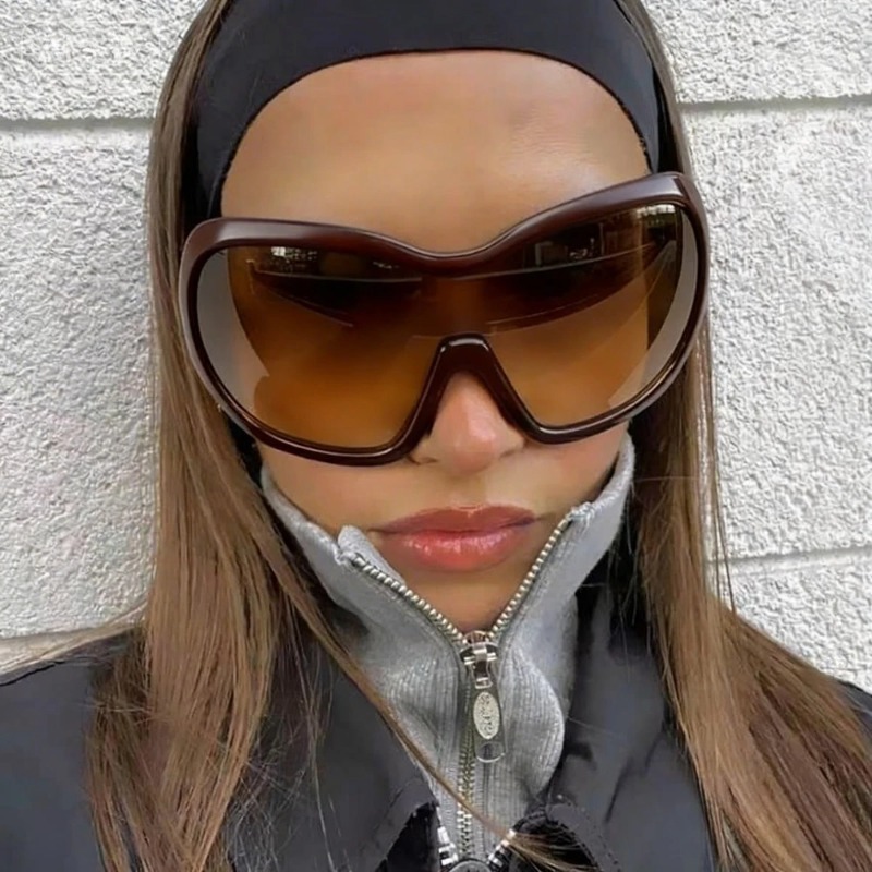 ワンピースオーバーサイズ Y2K サングラス女性男性用ヴィン - Vintage Fashion Y2K のレビューと価格