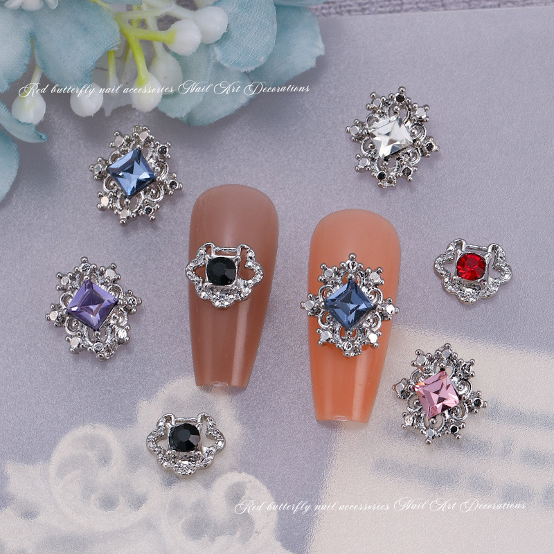10PC バロック復活ファッション 3D 高級合金ネイルアー - Vintage Fashion Revival のレビューと価格