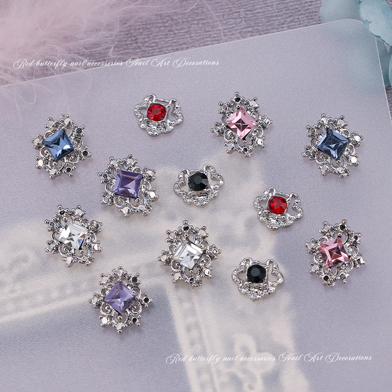 10PC バロック復活ファッション 3D 高級合金ネイルアー - Vintage Fashion Revival のレビューと価格