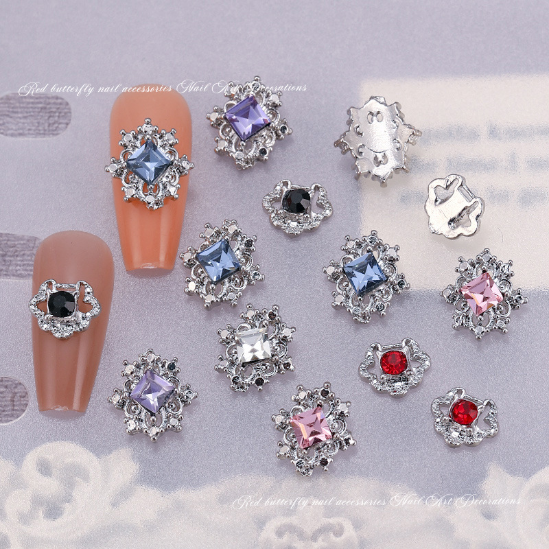 10PC バロック復活ファッション 3D 高級合金ネイルアー - Vintage Fashion Revival のレビューと価格
