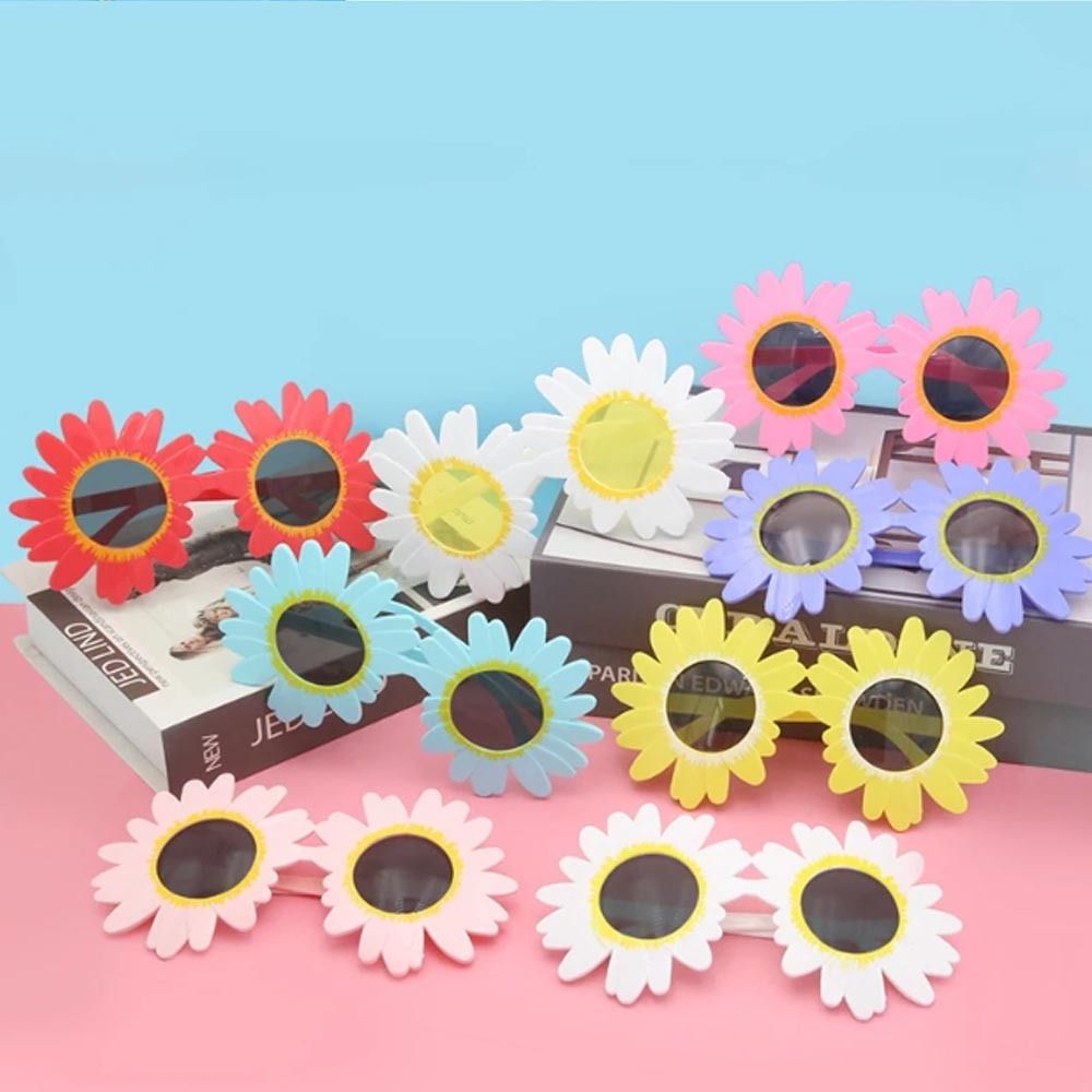 トレンディな太陽の花の形の花メガネ写真小道具メガネラージフレ - Vintage Fashion Photographers のレビューと価格
