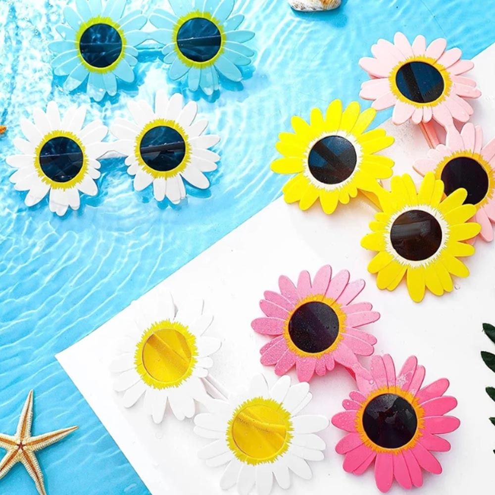 トレンディな太陽の花の形の花メガネ写真小道具メガネラージフレ - Vintage Fashion Photographers のレビューと価格