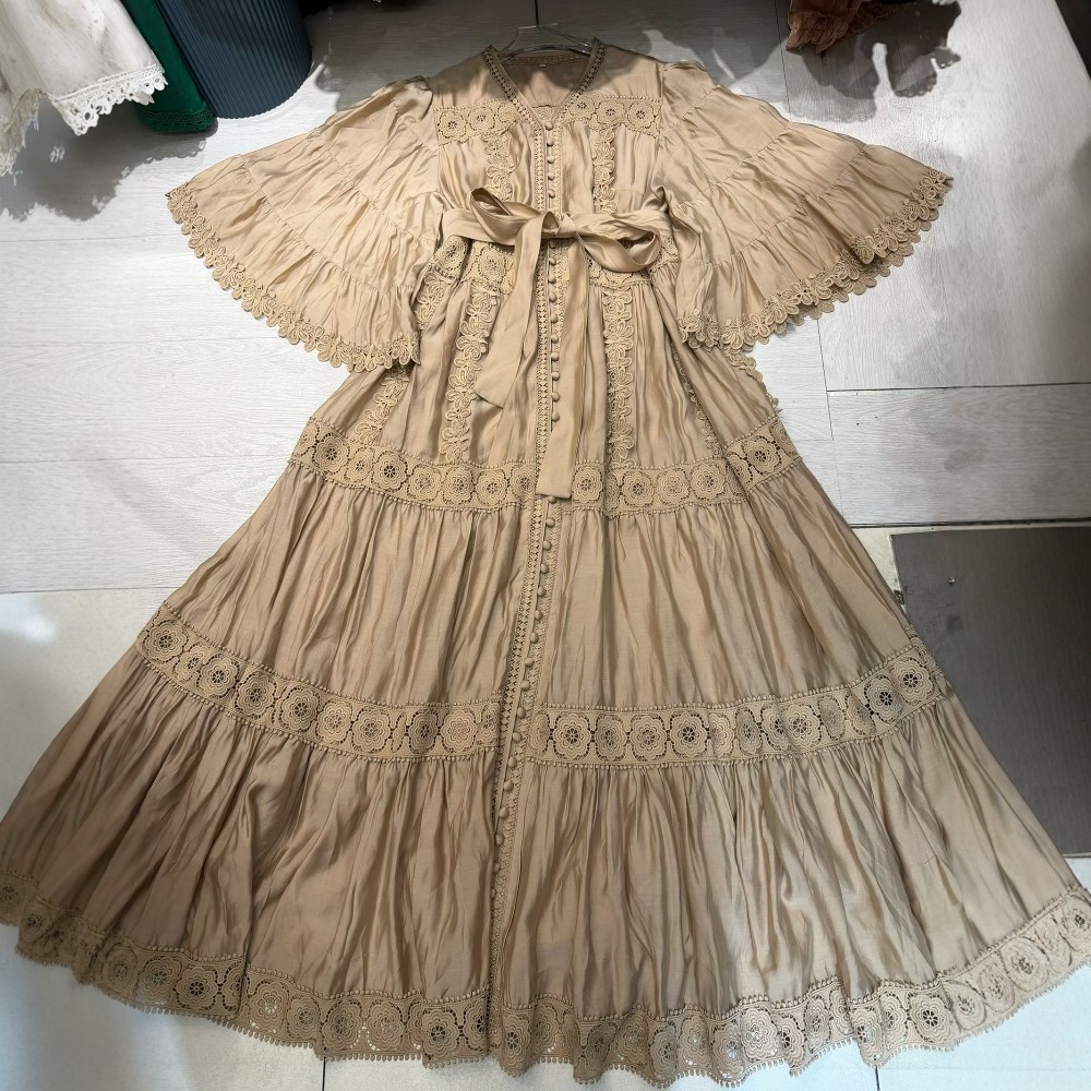 VGH エレガントなヴィンテージ展示会カーキボヘミアンマキシ - Vintage Fashion Exhibition のレビューと価格