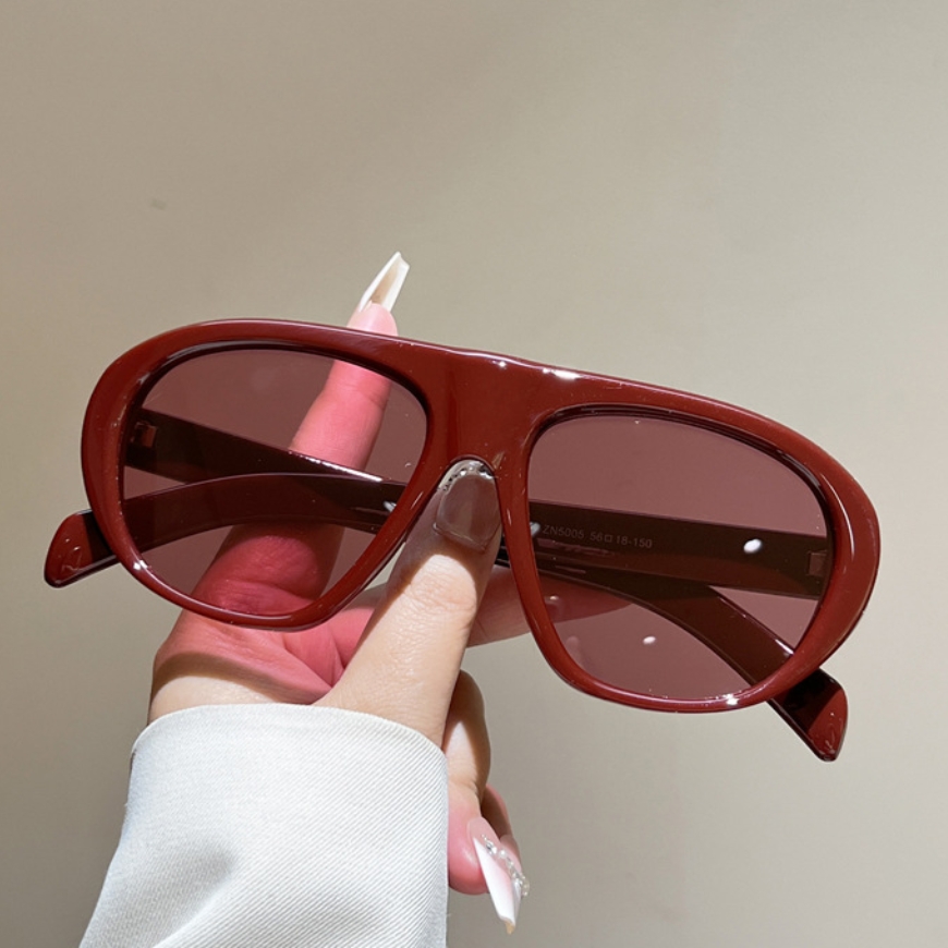 新しい特大パイロットサングラス女性男性ヴィンテージブランドサ - Vintage Fashion Brands のレビューと価格